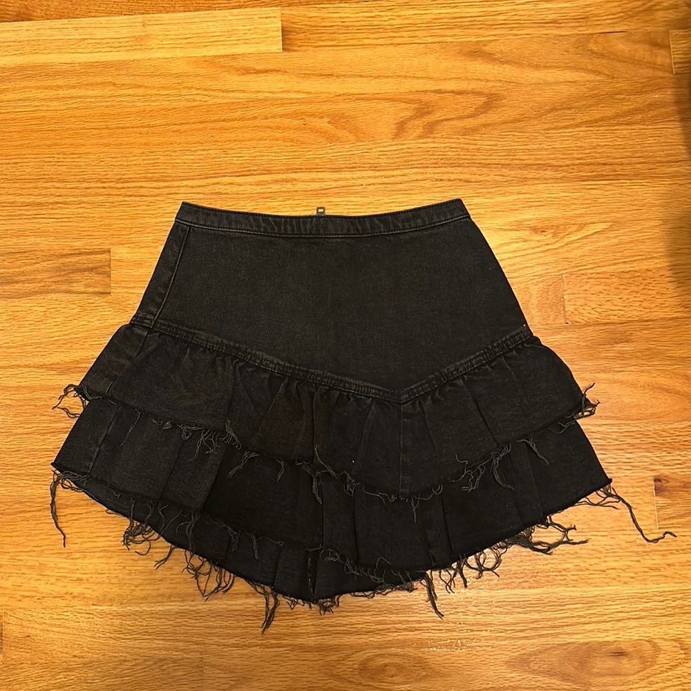 Hollister Black Ultra High Rise Jean Skirt Size 26 or 3